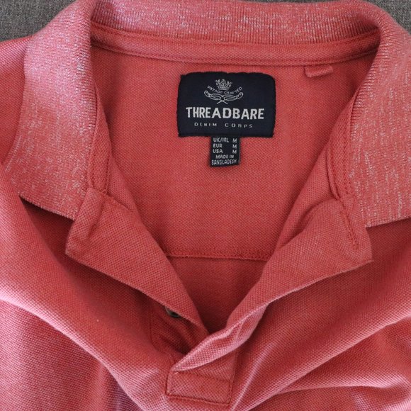 THREADBARE | Mens Basic Muscle Fit Orange Polo - Picture 8 of 11
